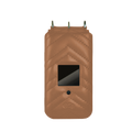 Fig Flip II leather crossbody case, brown