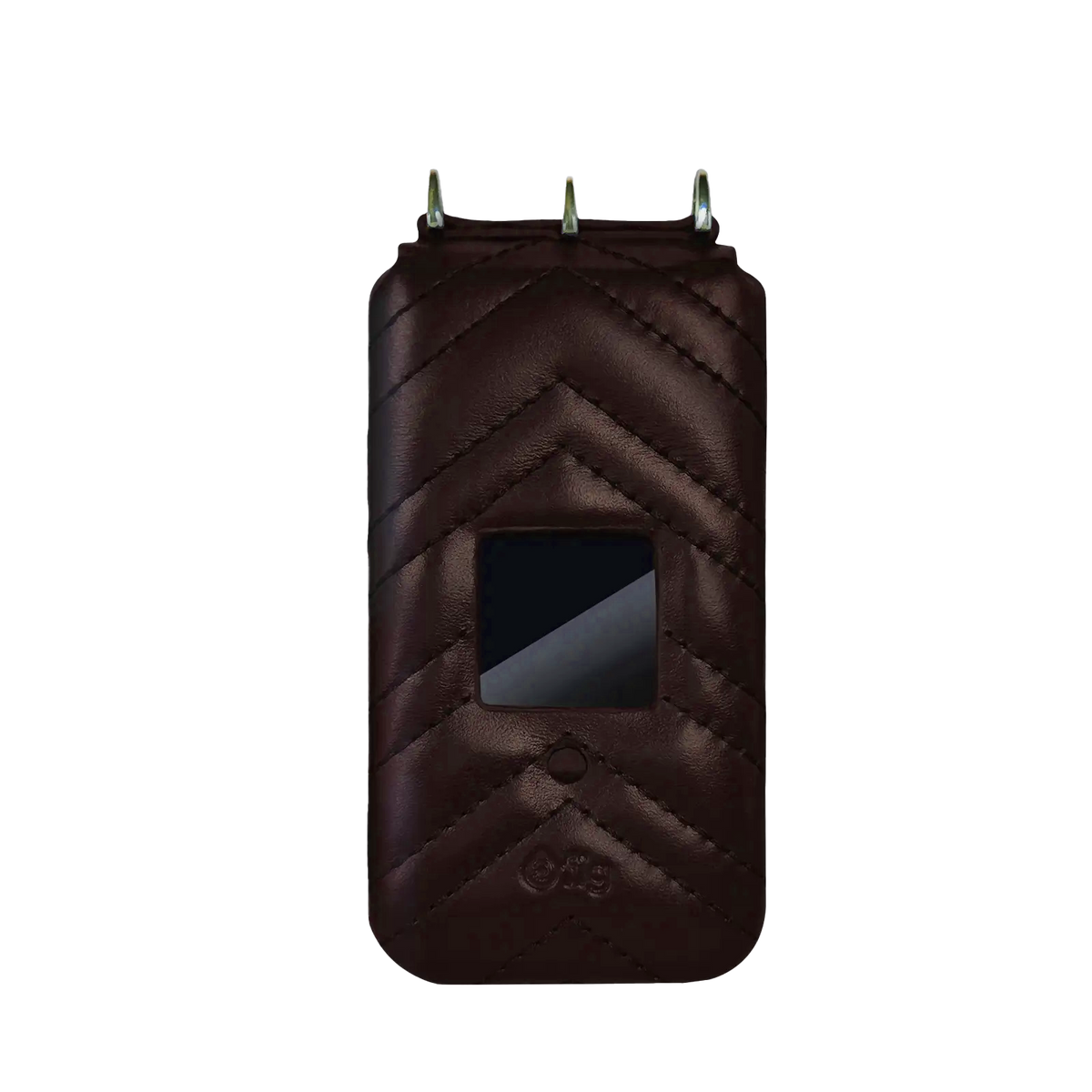Fig Mini leather crossbody case, maroon