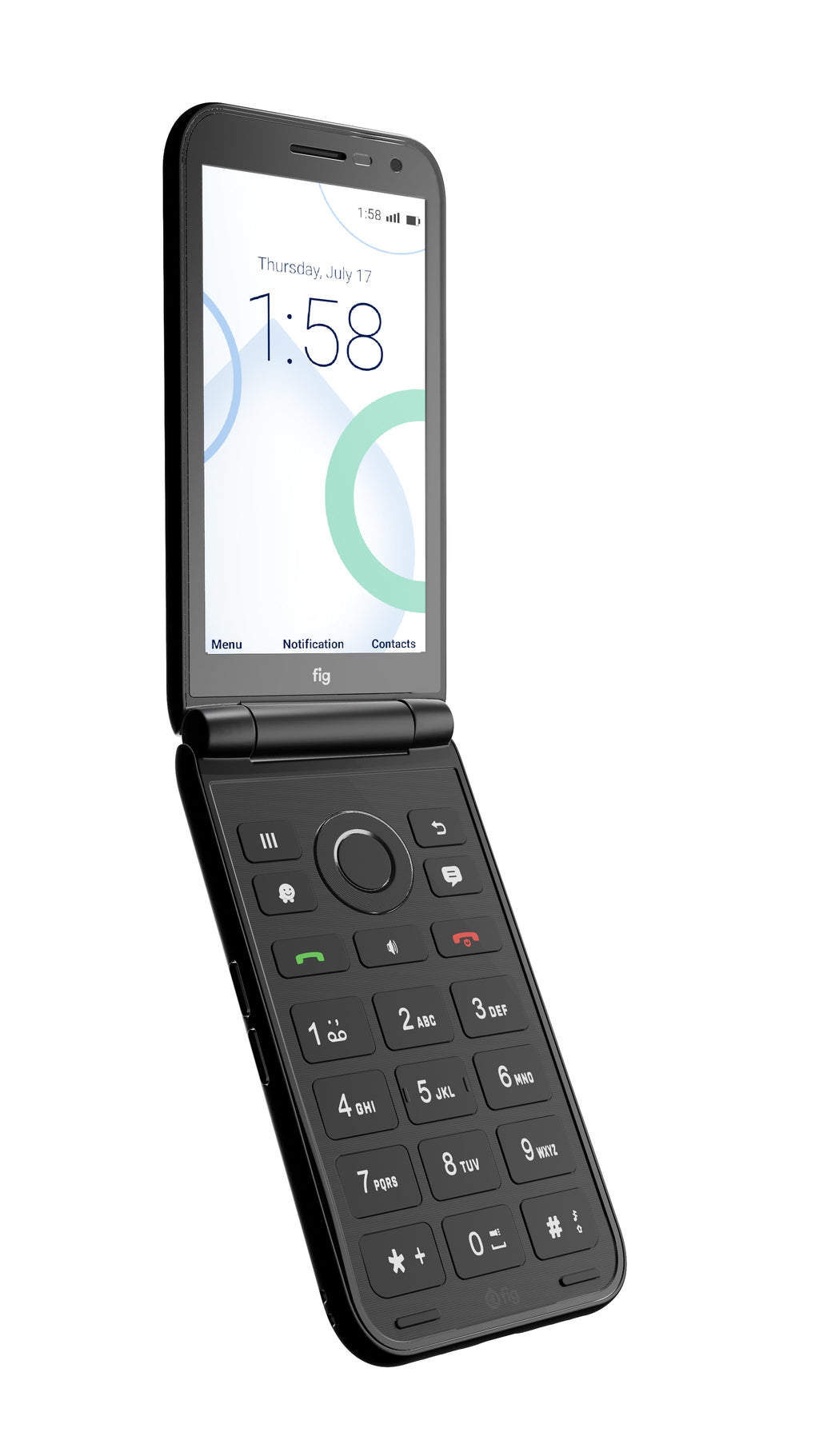 Fig IV kosher flip phone, back