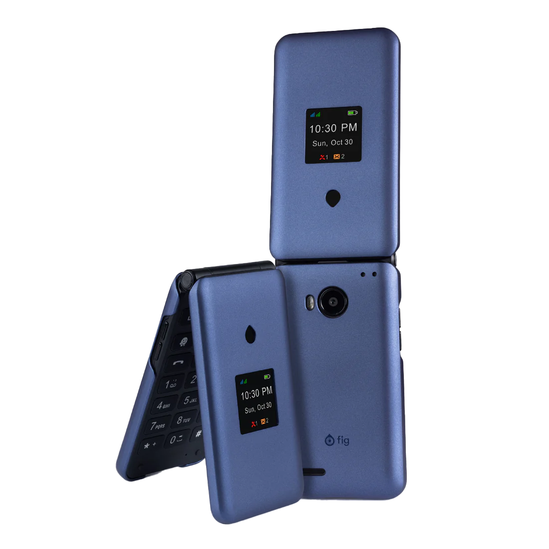 Fig Flip II plastic protective case, blue