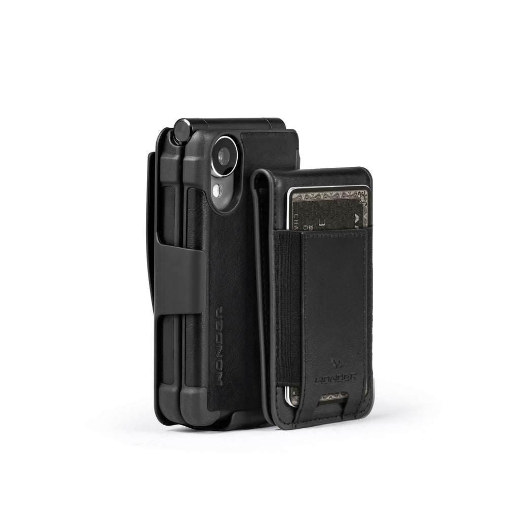 Wonder Phone men's leather case, detail